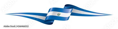 Salvador flag, vector illustration on a white background