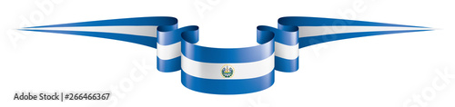 Salvador flag, vector illustration on a white background