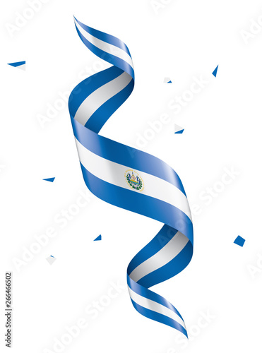 Salvador flag, vector illustration on a white background