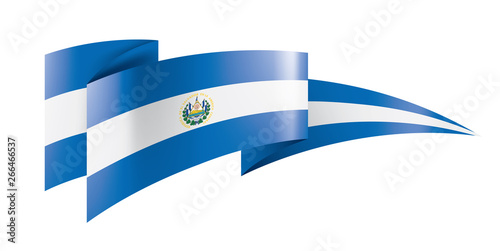 Salvador flag, vector illustration on a white background
