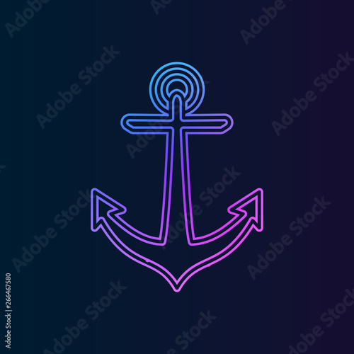 anchor, armature nolan icon. Simple thin line, outline vector of Summer icons for UI and UX, website or mobile application