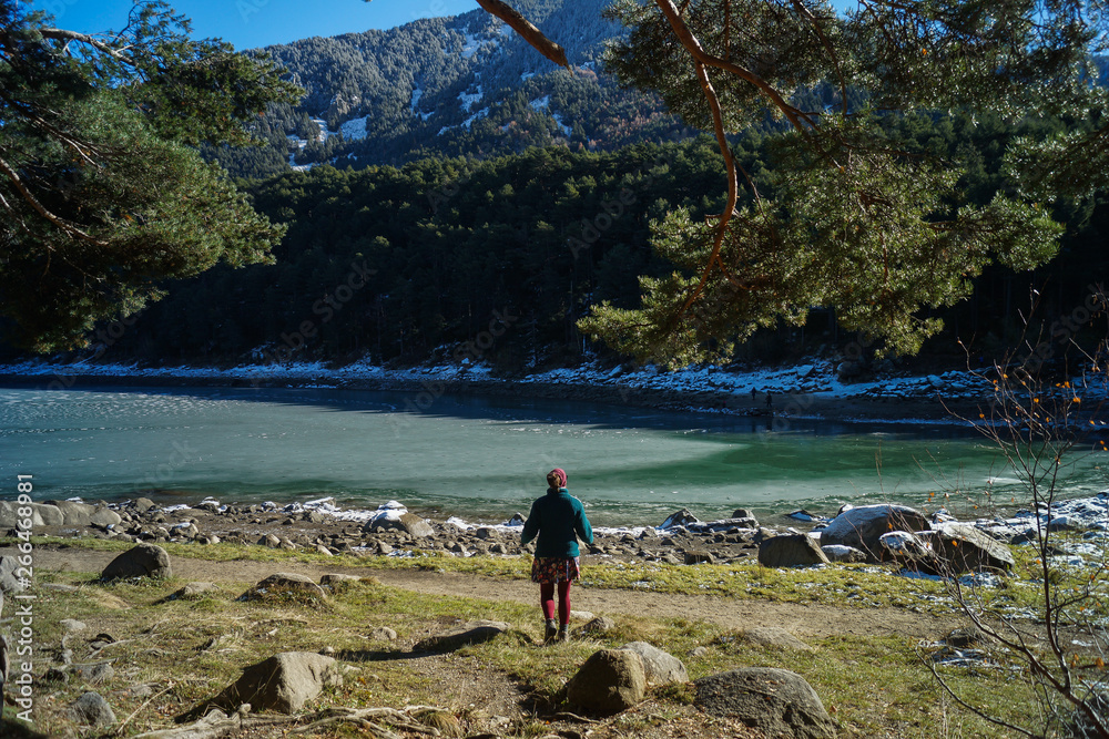 hiker in the mountains, andorra