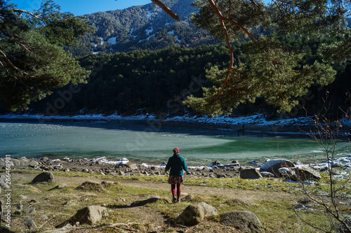 hiker in the mountains, andorra