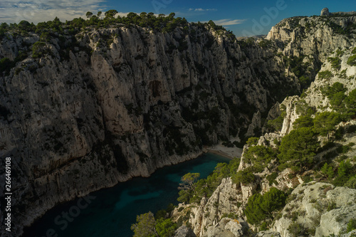 cliff in the sea, les calanques, marseille, france