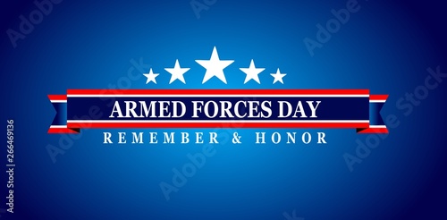 ARMED FORCES DAY , Poster with USA flag