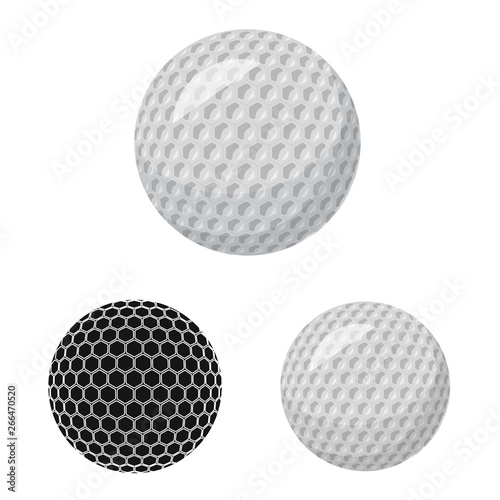 Vector illustration of sport and ball icon. Set of sport and athletic stock symbol for web.