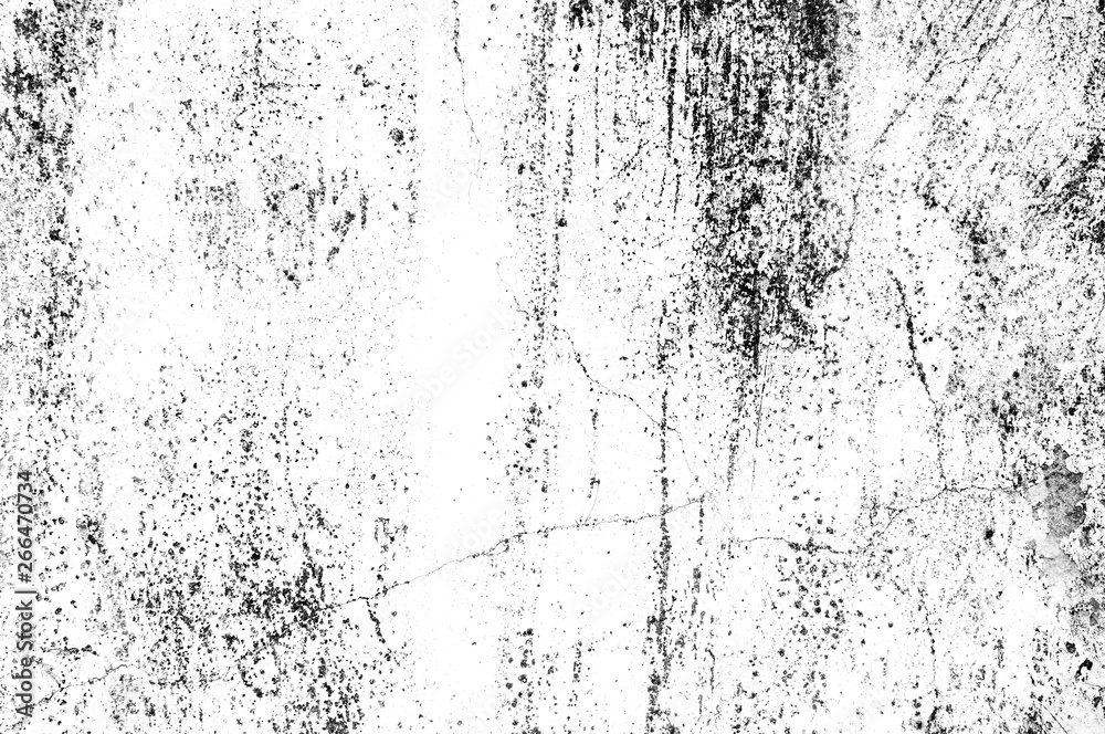 Texture black and white abstract grunge style. Vintage abstract texture of old surface. Pattern and texture of cracks, scratches and chip.