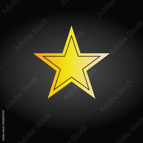 Star Icon vector. Rating symbol for web design - Vector