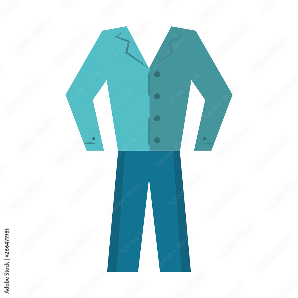 Male pijama clothes isolated cartoon Male pijama clothes isolated cartoon