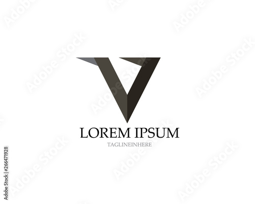 V Letter Logo Template vector