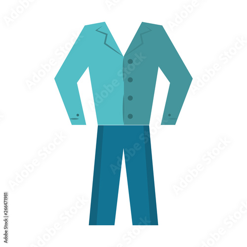 Male pijama clothes isolated cartoon