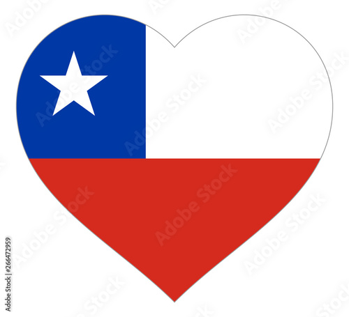 flag in heart vector illustration sign. Flag in the shape of Heart with contrasting contour, symbol of love for his country or valentine day, patriotism.