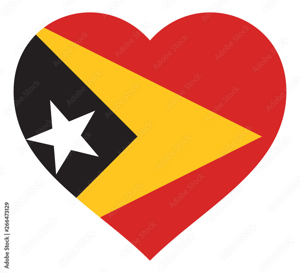 flag in heart vector illustration sign. Flag in the shape of Heart with contrasting contour, symbol of love for his country or valentine day, patriotism.