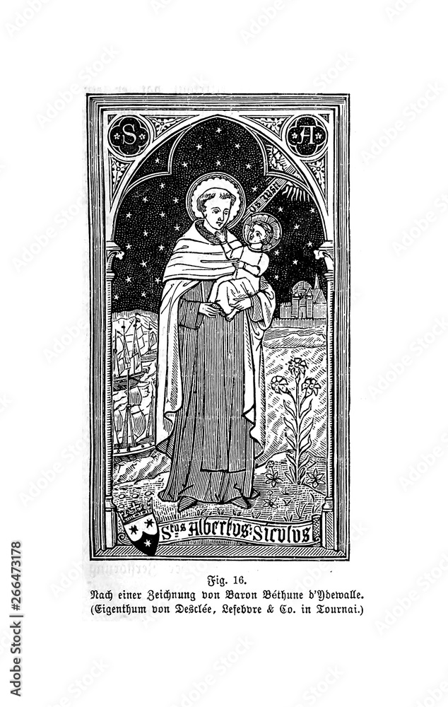Fototapeta premium Christian illustration. Old image 