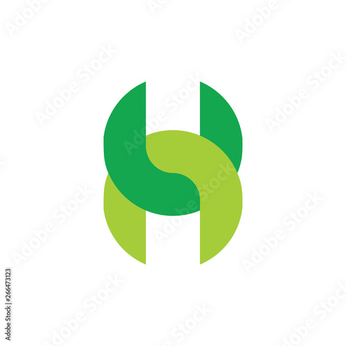 letter hc abstract linked logo vector