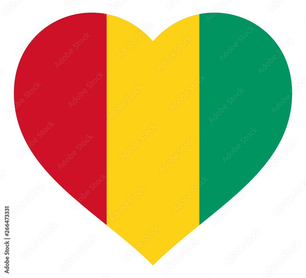 Fototapeta premium flag in heart vector illustration sign. Flag in the shape of Heart with contrasting contour, symbol of love for his country or valentine day, patriotism.