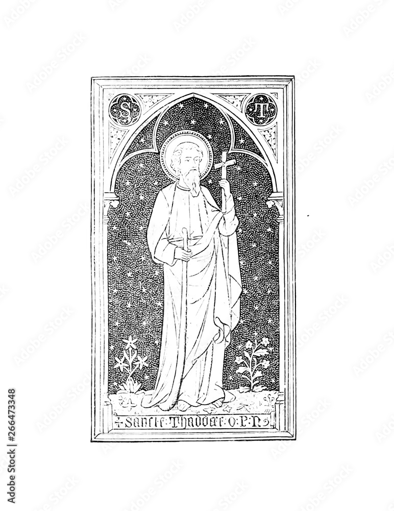 Fototapeta premium Christian illustration. Old image 