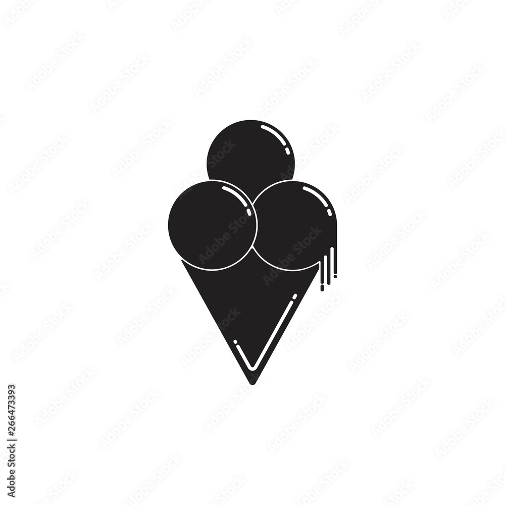 simple ice cream cute symbol vector simple ice cream cute symbol vector