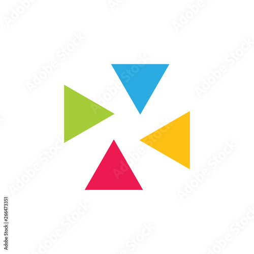 triangle geometric colorful simple square logo vector Free Download triangle geometric colorful simple square logo vector - GFXLoad