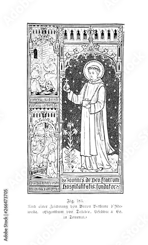 Slika na platnu Christian illustration. Old image