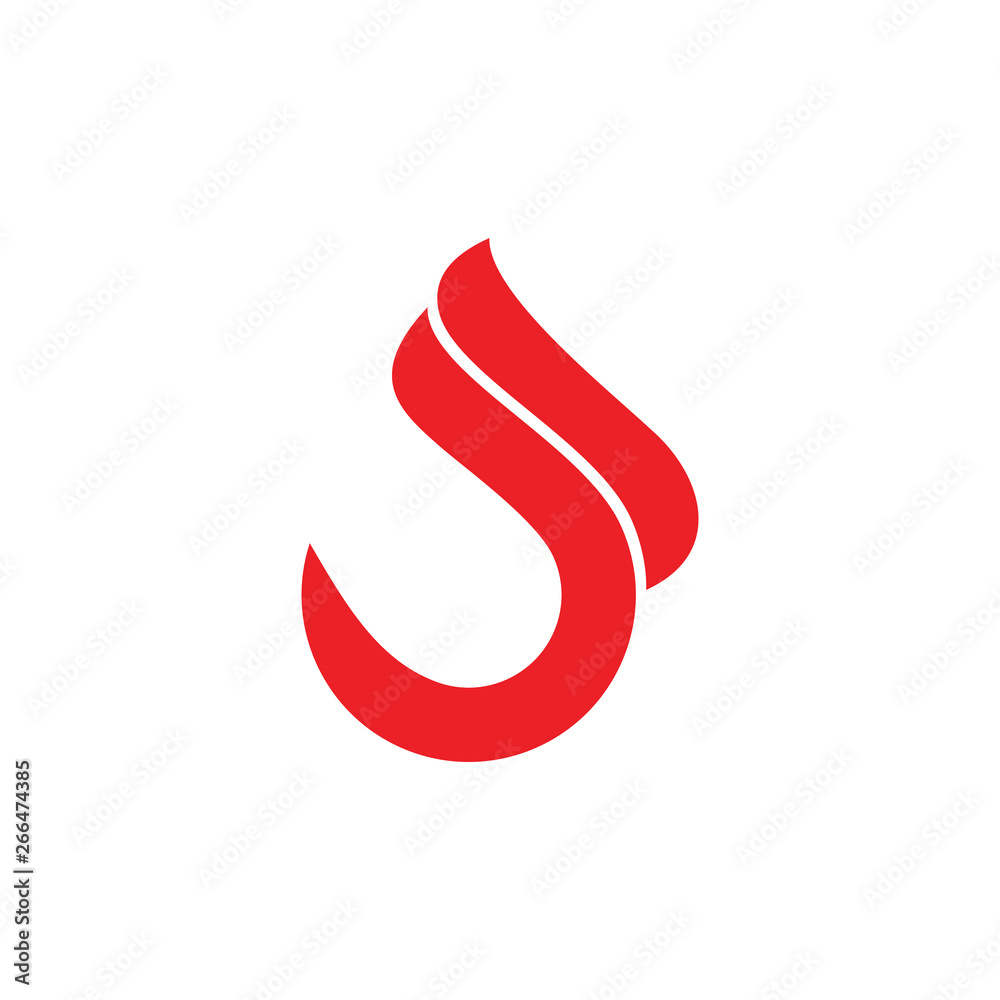 simple curves flame geometric logo vector simple curves flame geometric logo vector