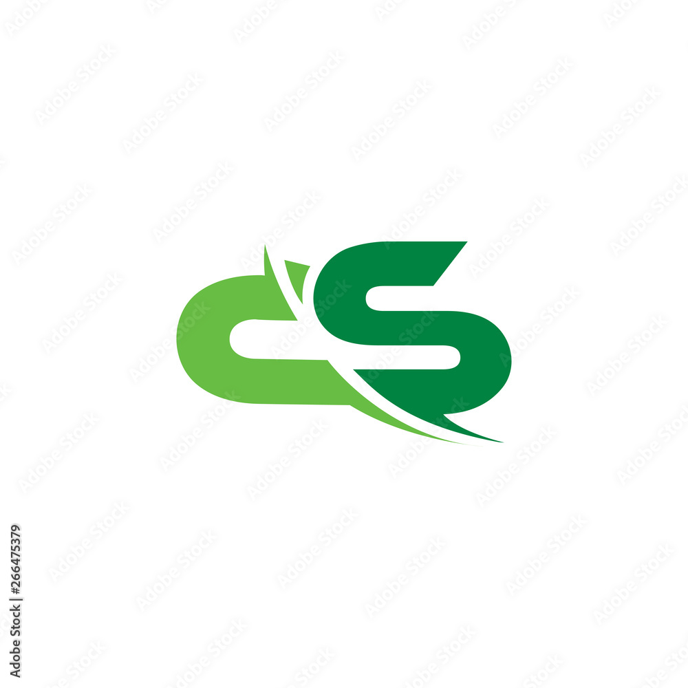 letters cs swoosh slice design geometric logo vector letters cs swoosh slice design geometric logo vector