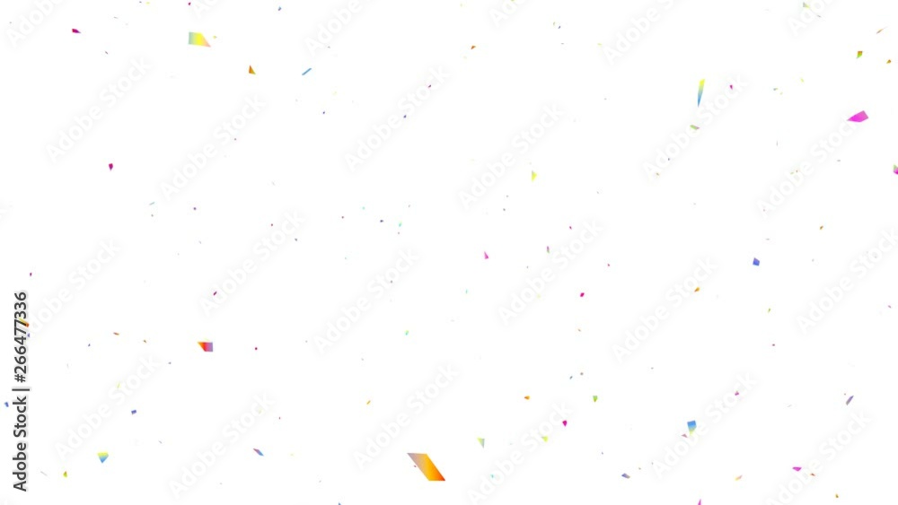 colorful confetti burst over solid white background - isolated 3d ...