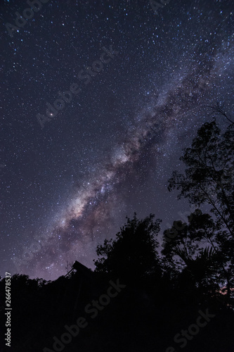 Amazing beautiful Dark sky with Milky Way Galaxy of Sabah  Malaysia