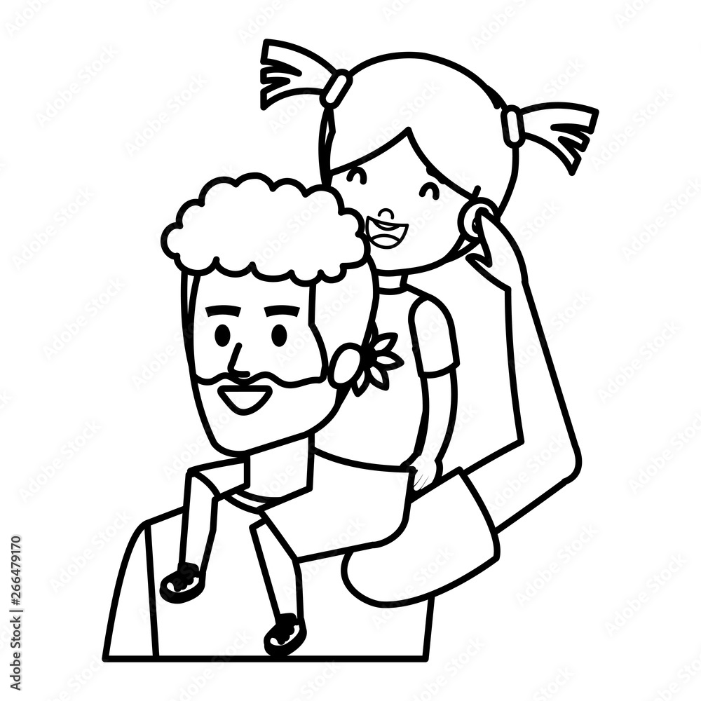 father with daughter characters