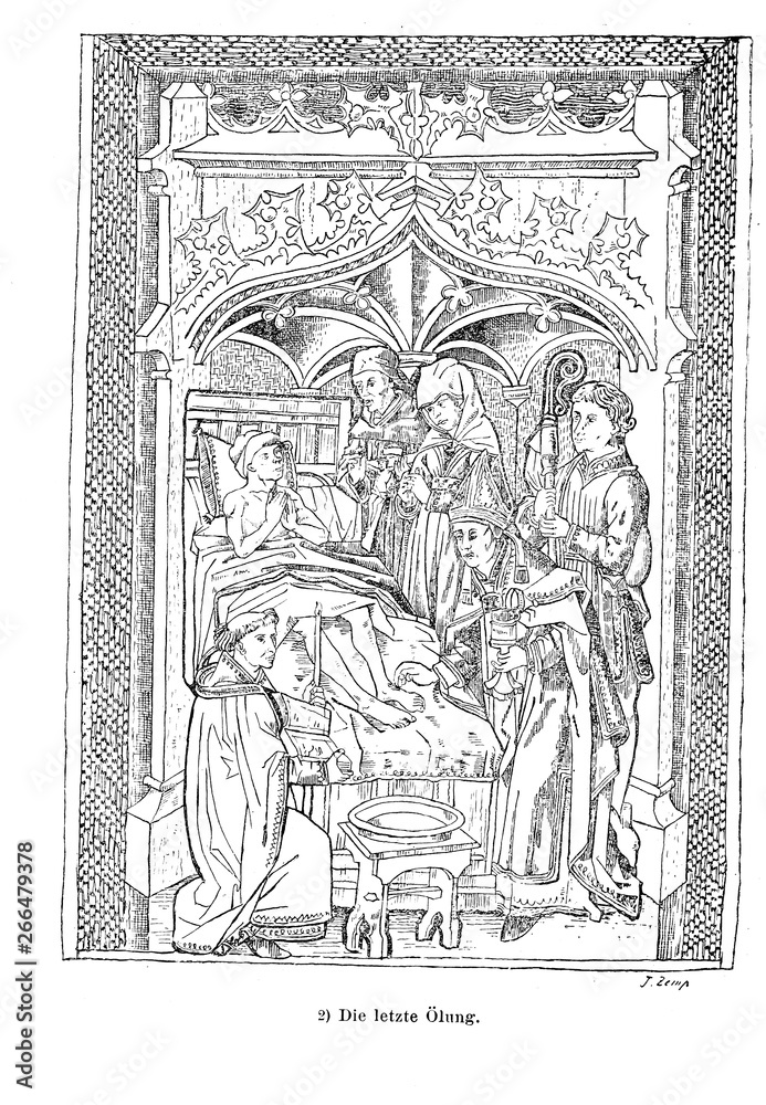 Fototapeta premium Christian illustration. Old image