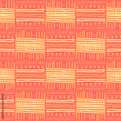 Abstract Ikat and boho style handcraft fabric pattern. Traditional Ethnic design for clothing and textile background, carpet or wallpaper