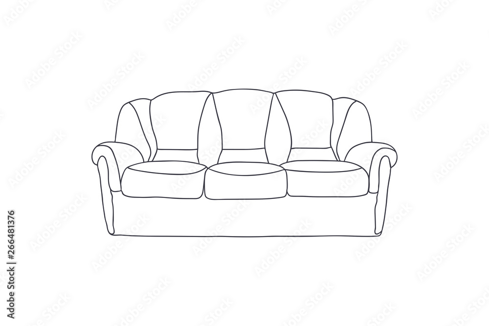 sketch illustration - sofa isolated on white backgroundsofa isolated on white background sketch illustration - sofa isolated on white backgroundsofa isolated on white background