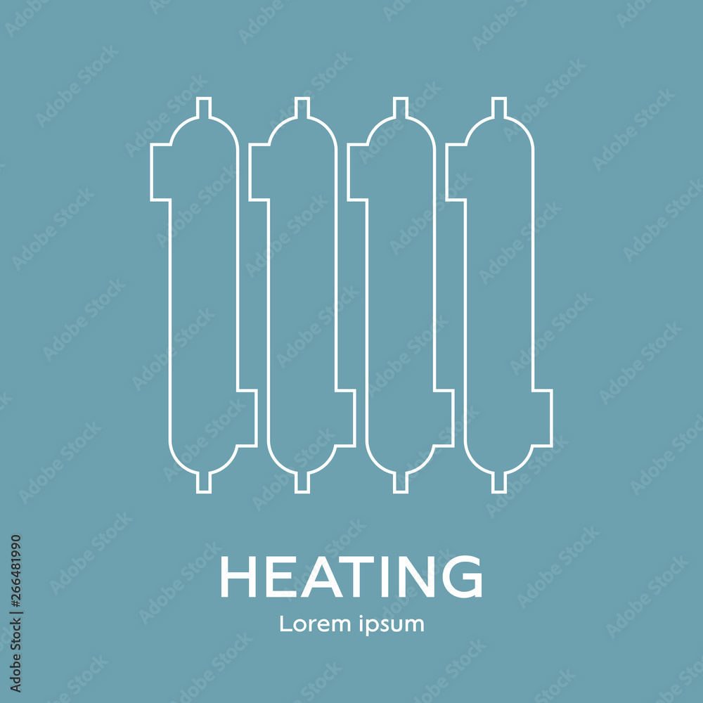 Line style icon of utilities. Symbol of heating. Clean and modern vector illustration for design, web. Line style icon of utilities. Symbol of heating. Clean and modern vector illustration for design, web.
