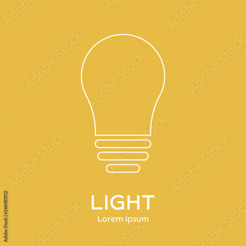 Line style icon of utilities. Symbol of light. Clean and modern vector illustration for design, web.