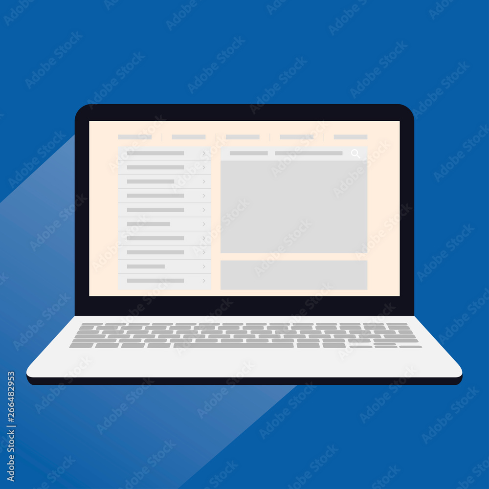 Laptop flat design style icon - vector illustration Laptop flat design style icon - vector illustration