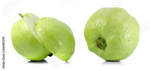 guava slice isolated on white background