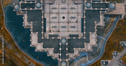 Photography Aerial view of the Federal Territory Mosque, also known as Masjid Wilayah Persek