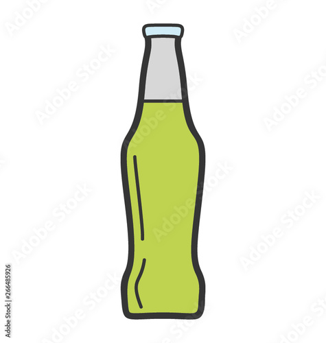 Doodle design of cold drink icon.