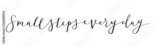 SMALL STEPS EVERY DAY vector brush calligraphy banner
