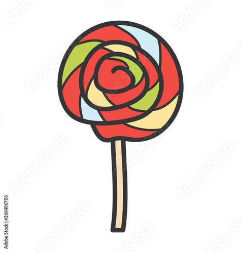 Doodle design of lollipop icon.