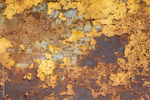Yellowish Weathered Old Rusty Metal Texture © bojanzivkovic