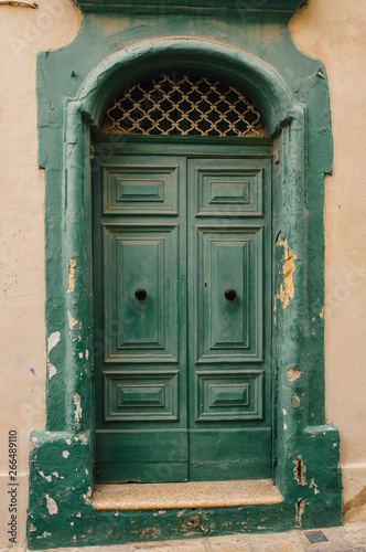 Maltese old green door, Malta © el_caro