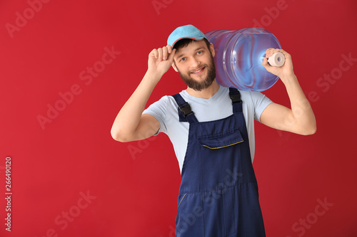 Delivery courier with bottl...