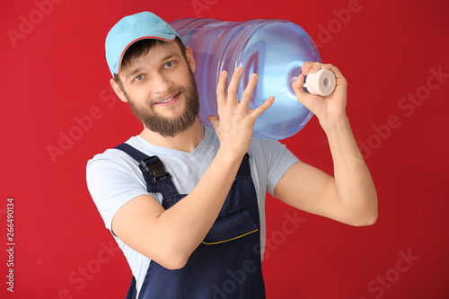Delivery courier with bottl...