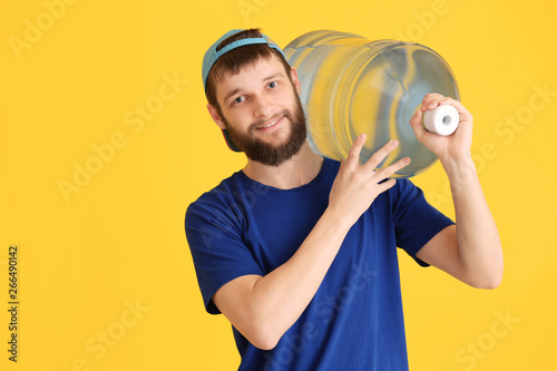 Delivery courier with bottl...