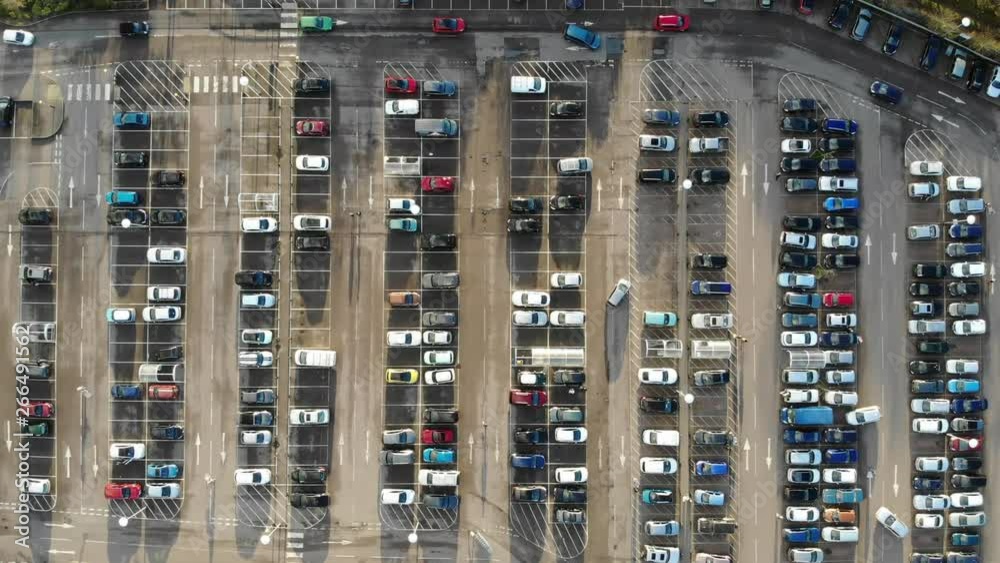 Car park timelapse from above - drone Car park timelapse from above - drone