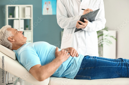Male patient at urologist's...