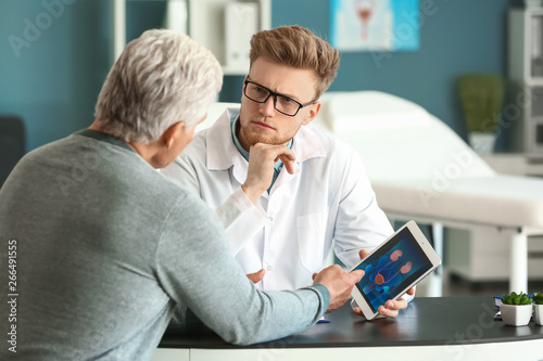 Male patient at urologist's...