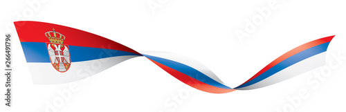 Serbia flag, vector illustration on a white background