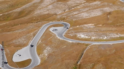 Hyper lapse of Fuscher Torl pass on Grossglockner scenic High Alpine Road, Austria photo